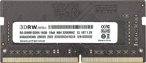 so-dimm ddr4 16gb 3200MHz cl18